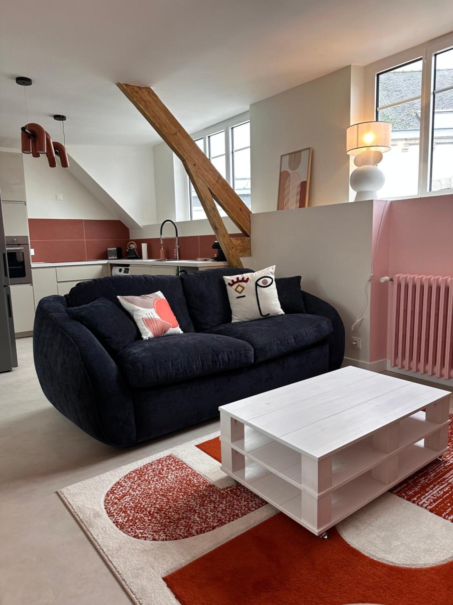 Grand Appartement Ultra Moderne Plein Centre, Plage A Pieds, Avec Parking Конкарно Екстериор снимка